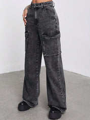 Kotty Women Grey Jean Straight Fit High-Rise Clean Look Stretchable Jeans