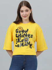 Kotty Typography Printed Oversized T-shirt