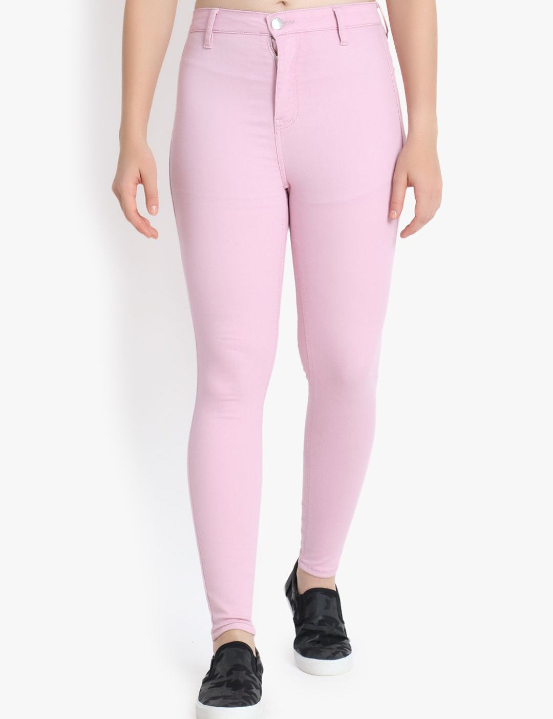 Kotty Women Pink Skinny Fit High-Rise Clean Look Stretchable Jeans