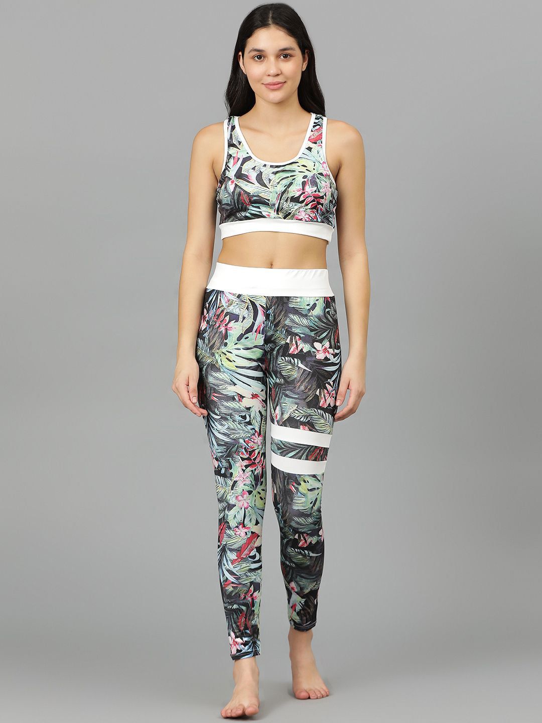 Kotty Round Neck Sleeveless Printed Night suit