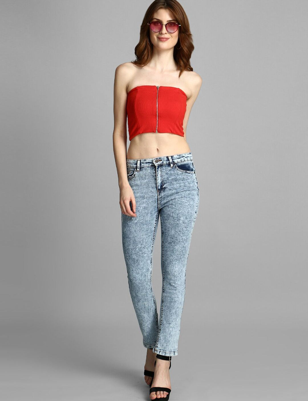 Kotty Women Blue Skinny Fit High-Rise Clean Look Jeans