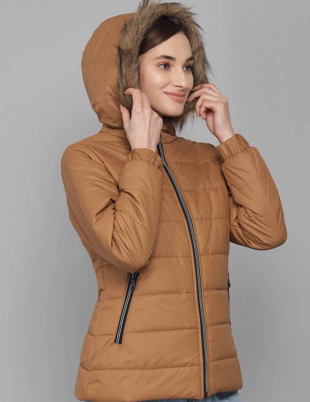 Kotty Women Brown Parka Jacket