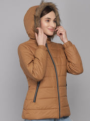 Kotty Women Brown Parka Jacket