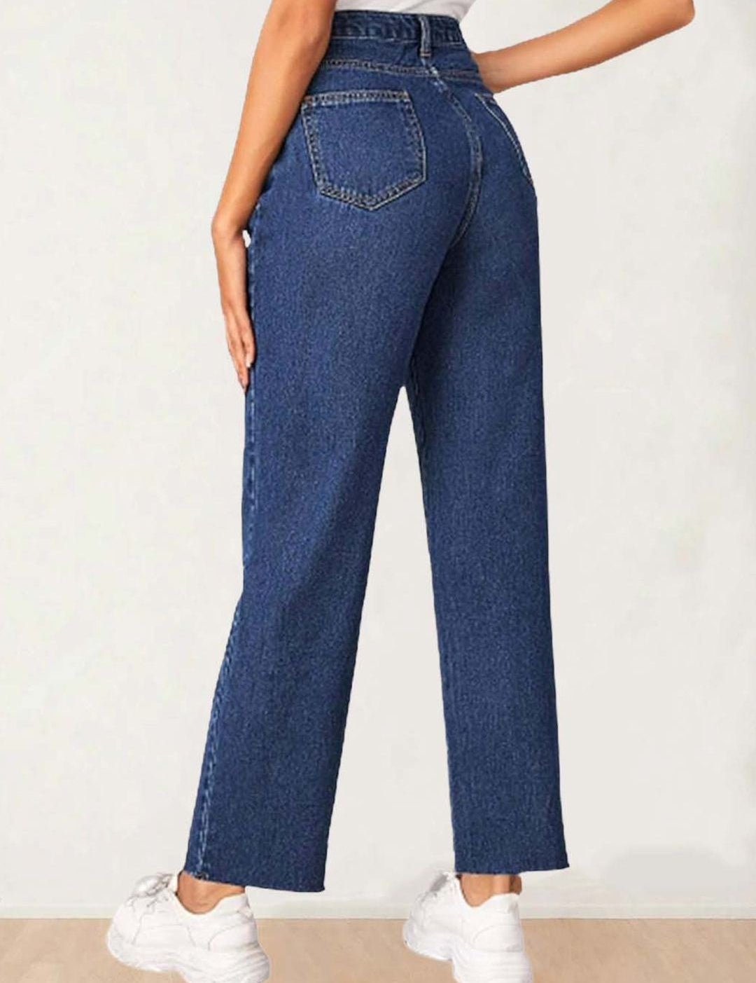 Kotty Women Straight Fit High-Rise Stretchable Cotton?Jeans