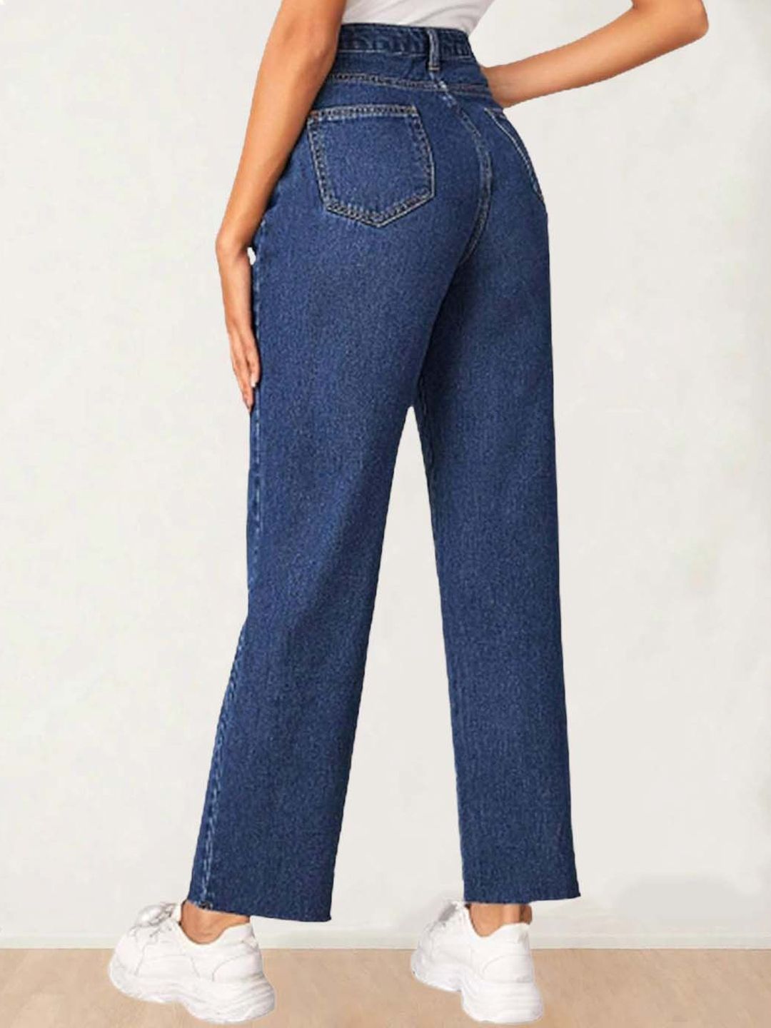 Kotty Women Straight Fit High-Rise Stretchable Cotton?Jeans