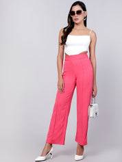 Kotty Women Pack Of 2 Straight Fit High-Rise Easy Wash Trousers