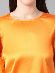 Kotty Flutter Sleeve Satin Top