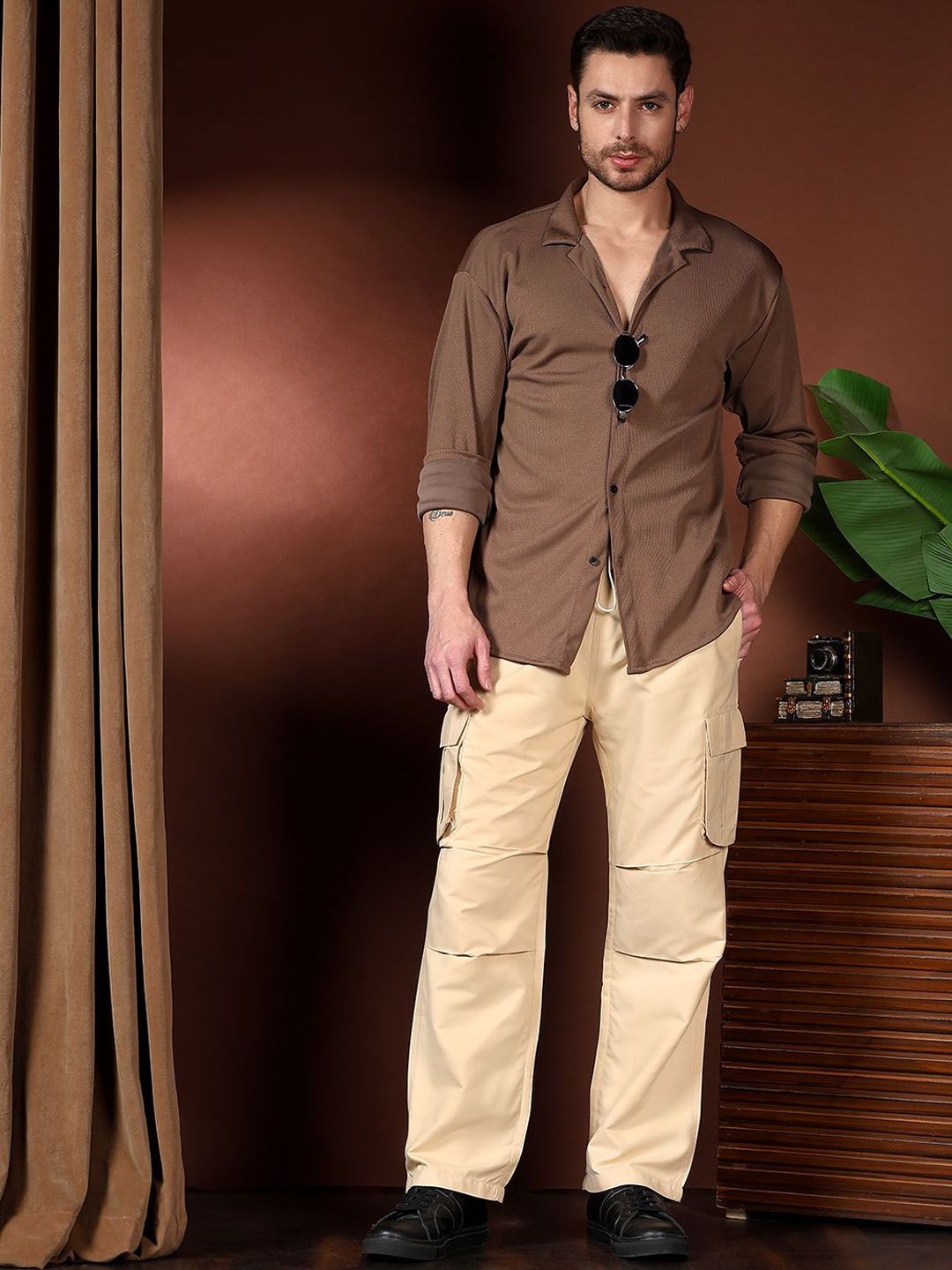 Kotty Men Relaxed Easy Wash Cargos Trousers