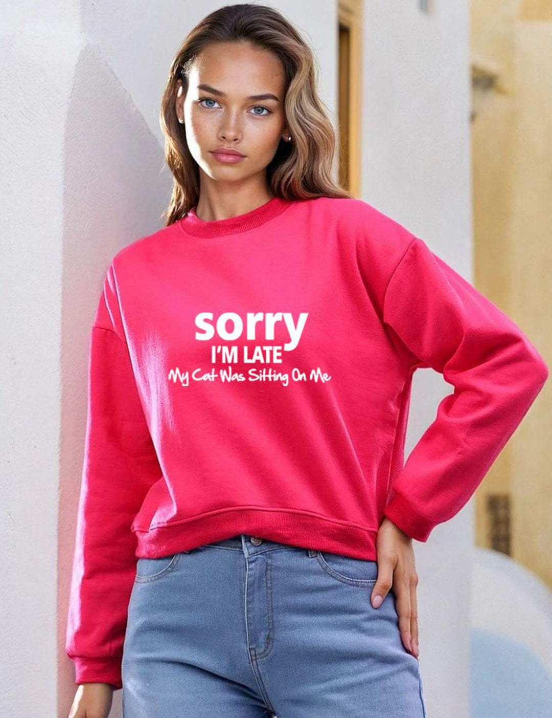 Kotty Women Typography Printed Full Sleeve Sweatshirt