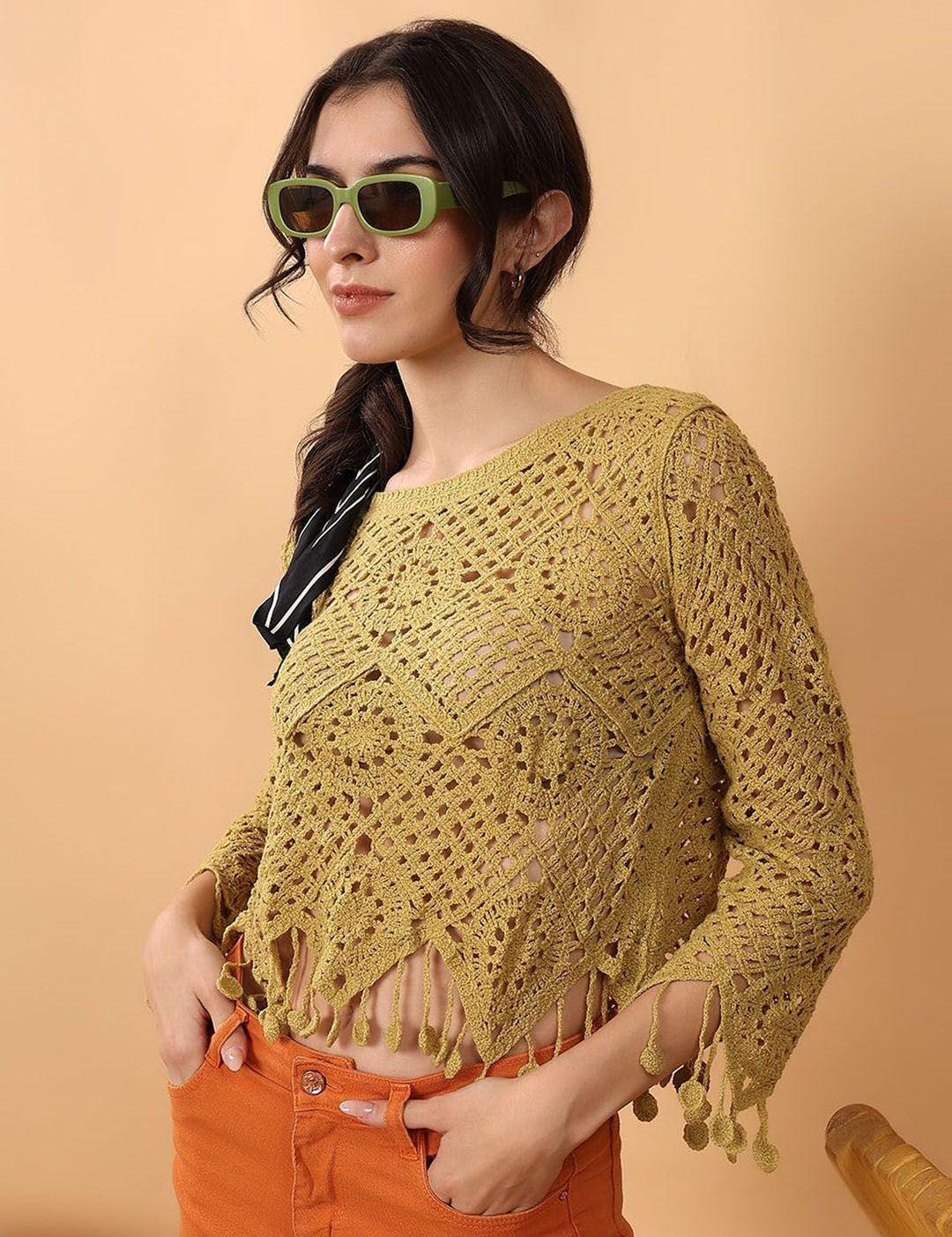 Kotty Women Embellished Cotton Regular Top