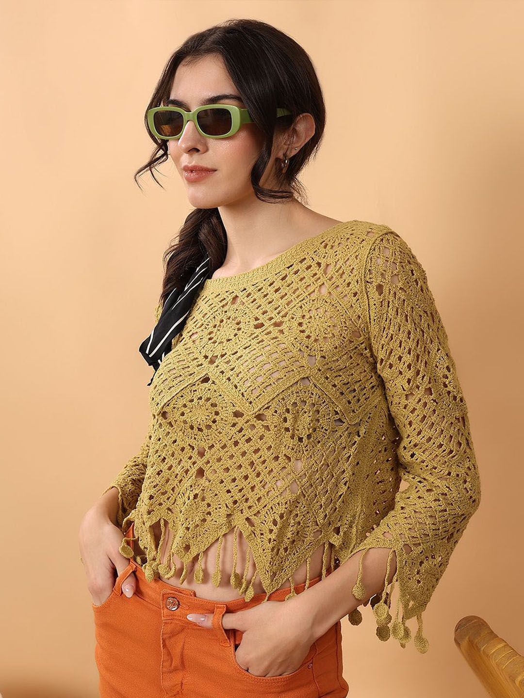 Kotty Women Embellished Cotton Regular Top