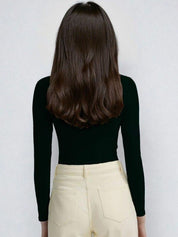 Kotty Black and Green Scoop Neck T-Shirt with Trousers