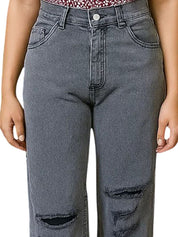 Kotty Women High-Rise Highly Distressed Straight Fit  Stretchable Jeans