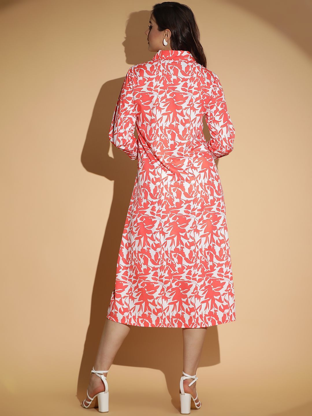 Kotty Women Printed A-Line Midi Dress