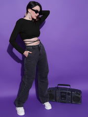 Kotty Women Solid Boat Neck Top