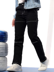 Kotty Men Mid Rise Slim Fit No Fade Clean Look Stretchable Jeans