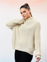 Kotty Women Turtle Neck Long Sleeves Pullover
