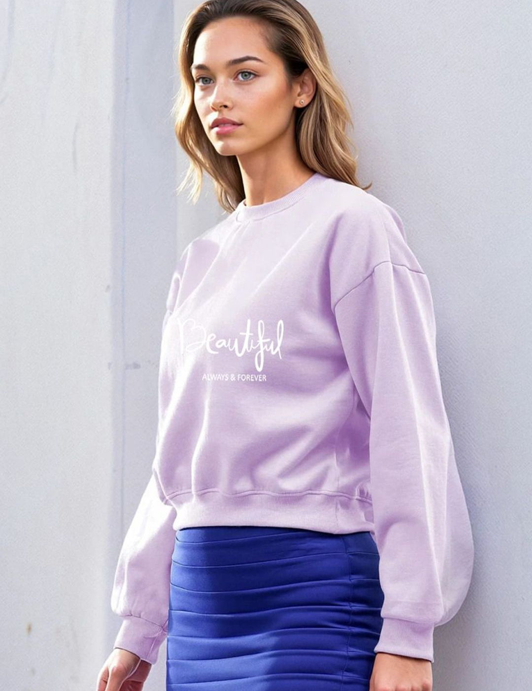 Kotty Women Typography Printed Round Neck Sweatshirt