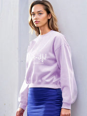 Kotty Women Typography Printed Round Neck Sweatshirt