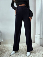 Kotty Women Relaxed Straight Leg High-Rise Trousers
