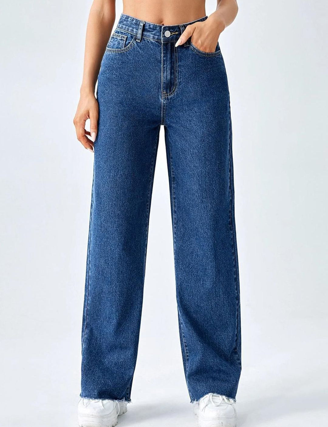 Kotty Women Straight Fit High-Rise Stretchable Jeans