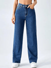 Kotty Women Straight Fit High-Rise Stretchable Jeans