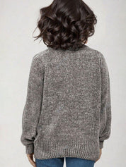 Kotty Women Self Design Long Sleeves Pullover Sweater 