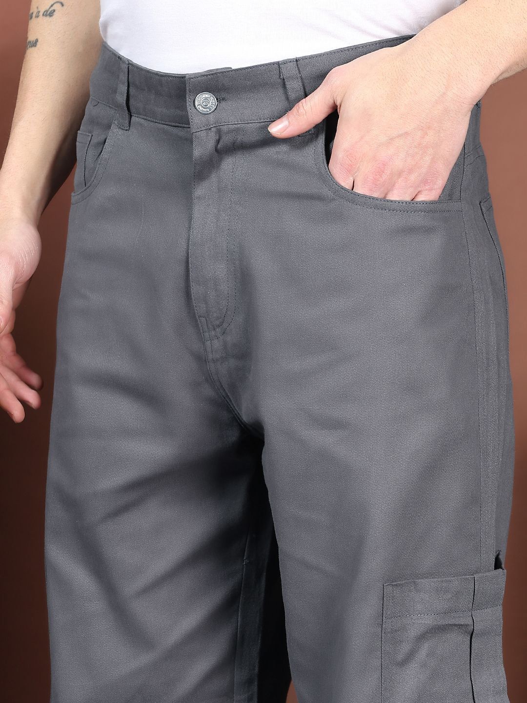 Kotty Men Relaxed Easy Wash Cargos Trousers