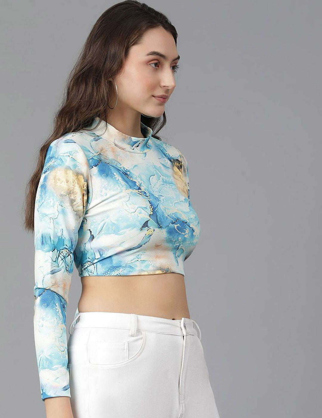 Kotty Floral Print Crop Top