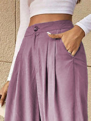 KOTTY BIZwear Women Straight Fit High-Rise Easy Wash Pleated Trousers