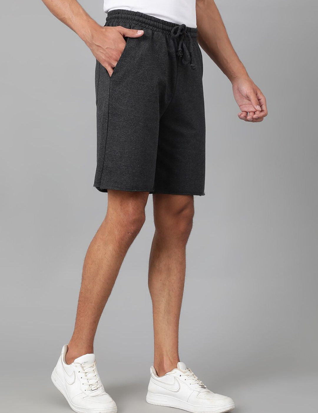 Kotty Dark Grey Men Low-Rise Shorts