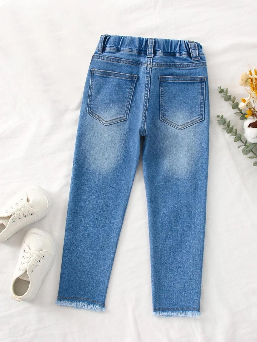Kotty Girls Jean Low Distress Light Fade Stretchable Jeans