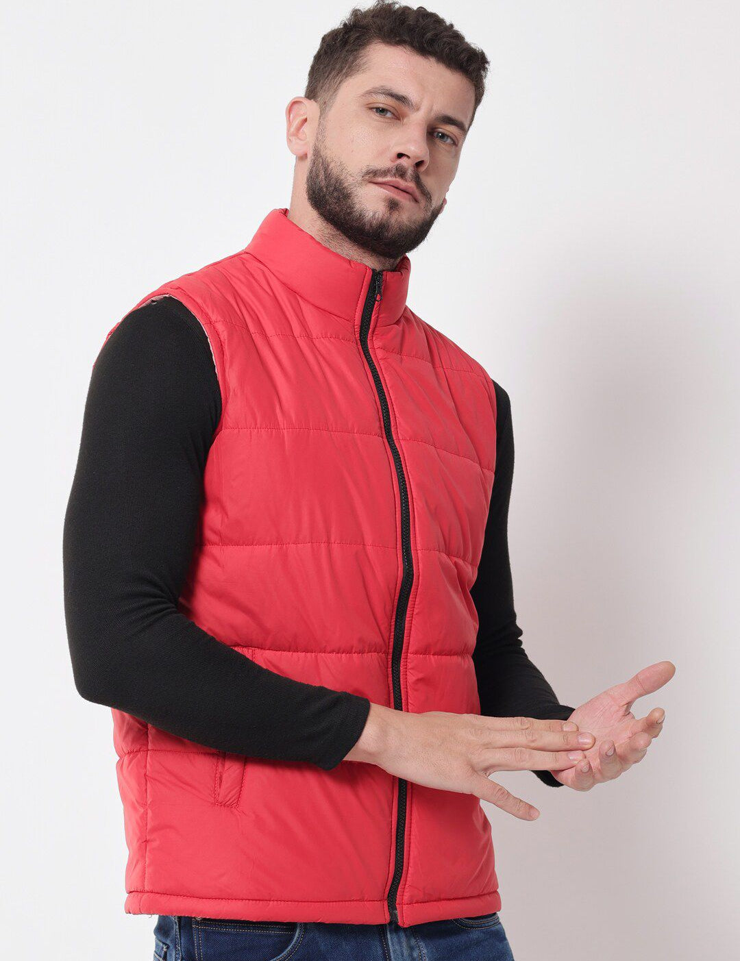 Kotty Men Red Outdoor Puffer Jacket