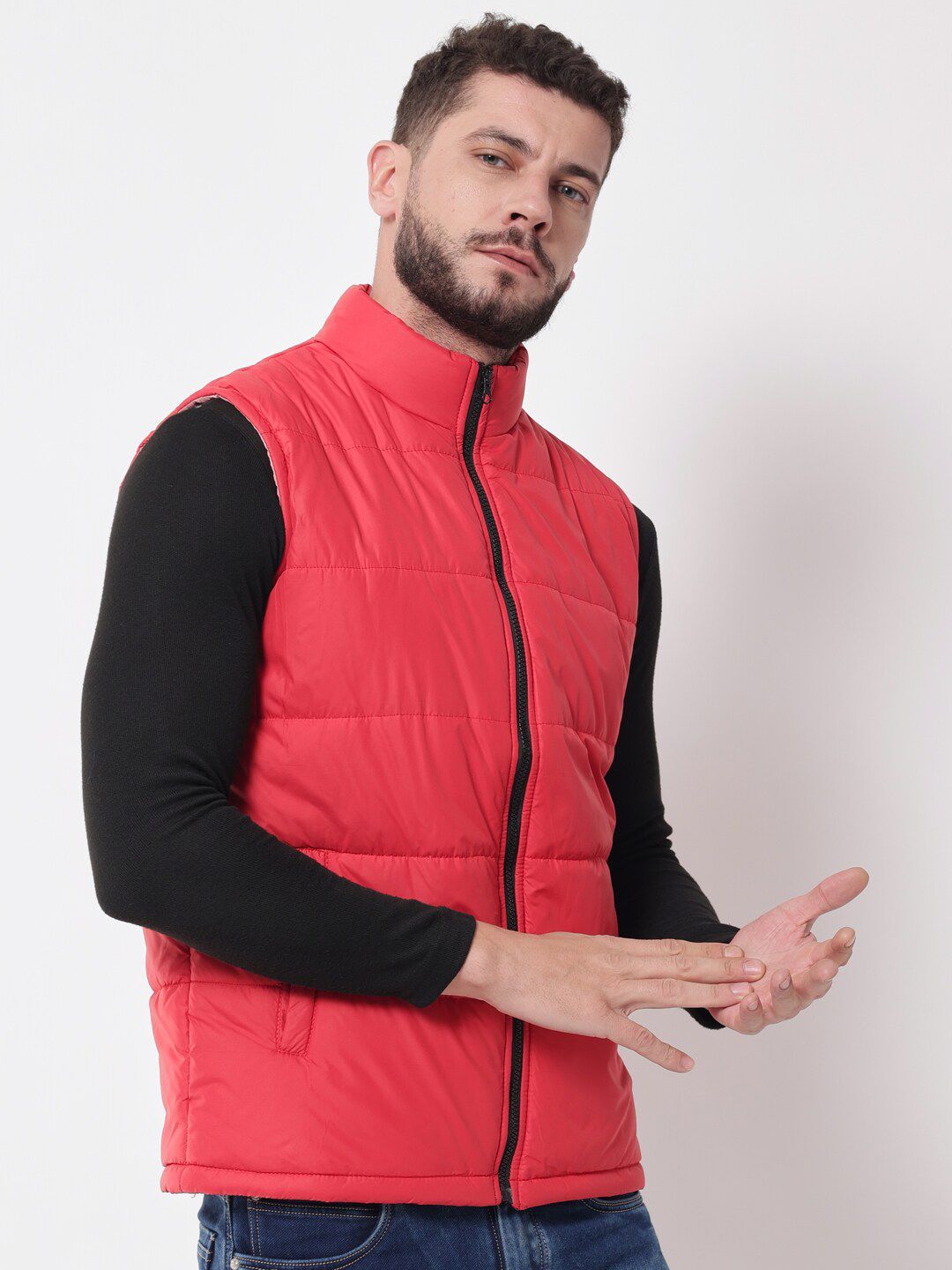 Kotty Men Red Outdoor Puffer Jacket