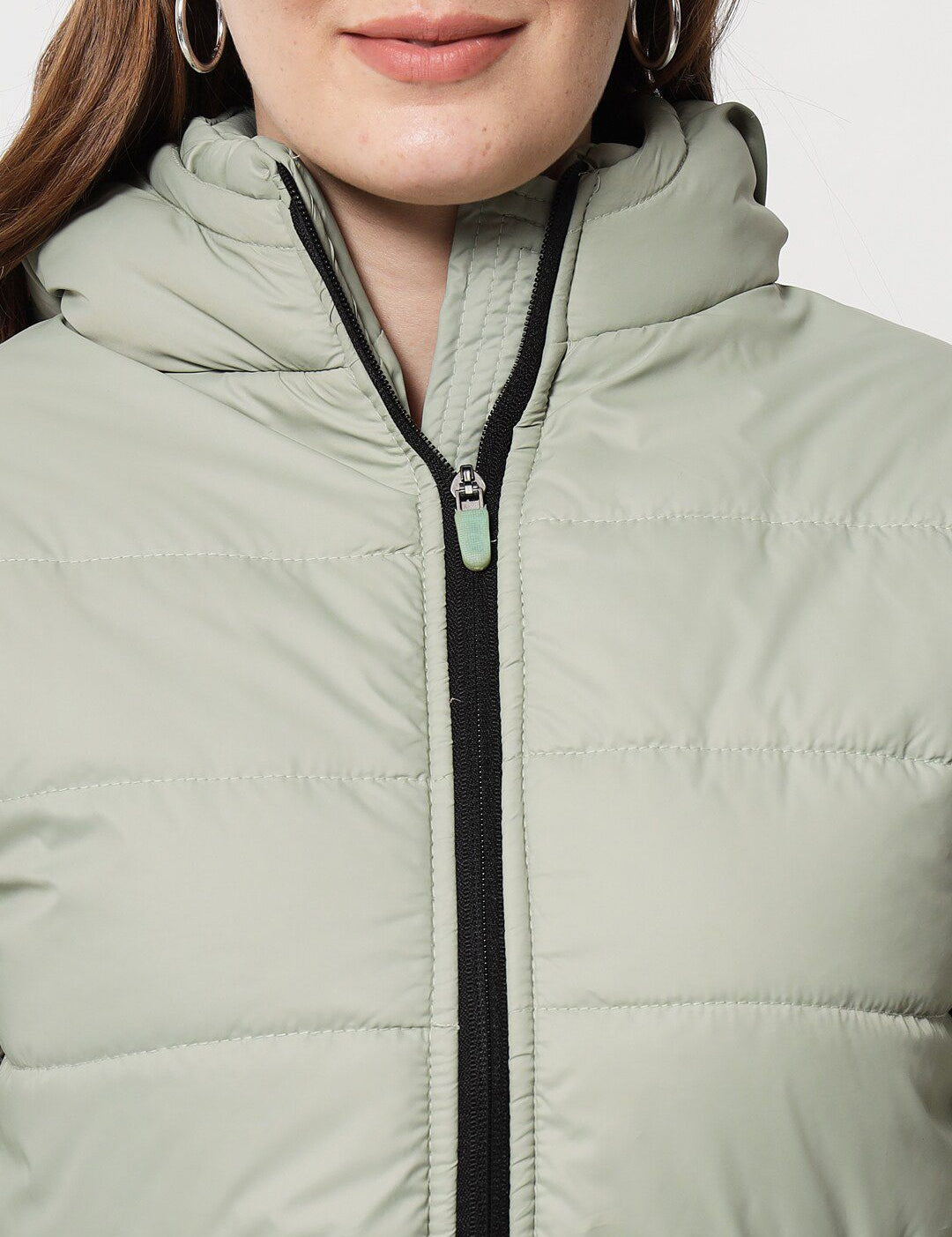 Kotty Women Green Longline Padded Jacket