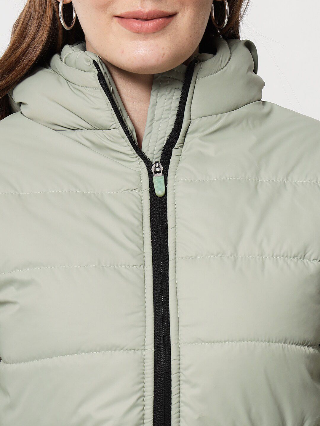 Kotty Women Green Longline Padded Jacket
