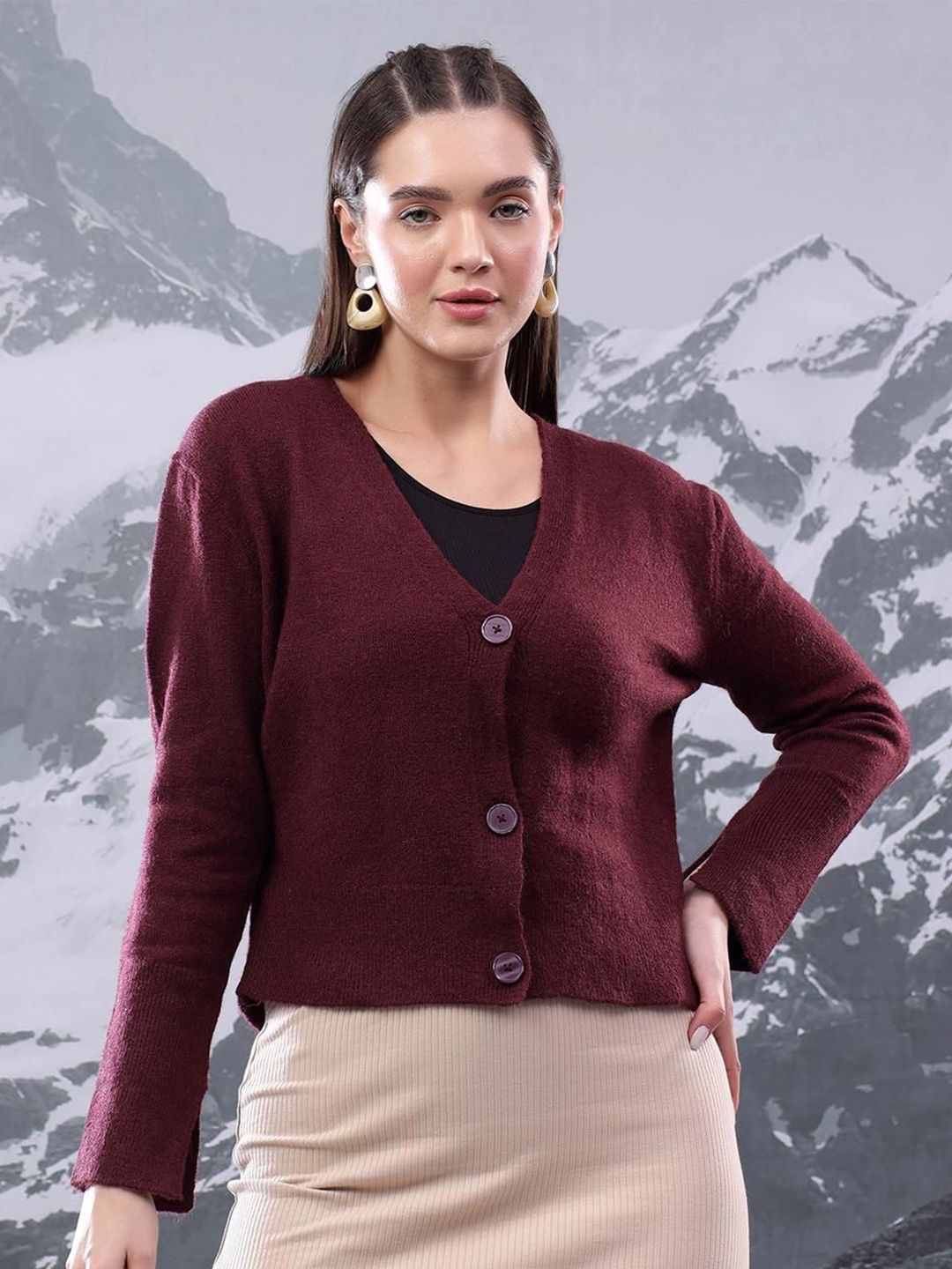 Kotty Women V - Neck Cardigan Sweater