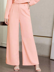 KOTTY BIZwear Women Pink Mid-Rise Pleated Formal Trousers