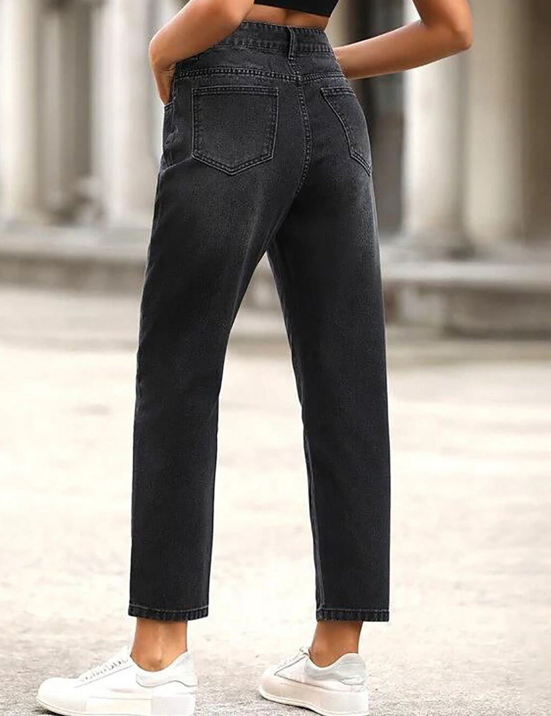 Kotty Women Jean Regular Fit High-Rise Light Fade Cotton Lycra Blend Jeans