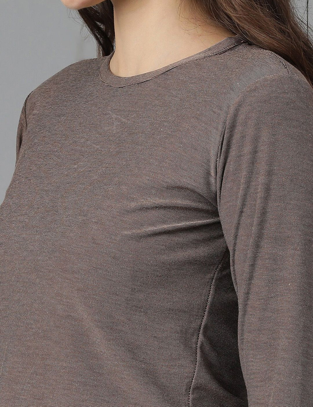 Kotty Round Neck Cotton Slim Fit T-shirt