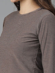 Kotty Round Neck Cotton Slim Fit T-shirt