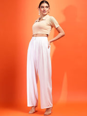 Kotty Women Relaxed Wide Leg High-Rise Easy Wash Trousers