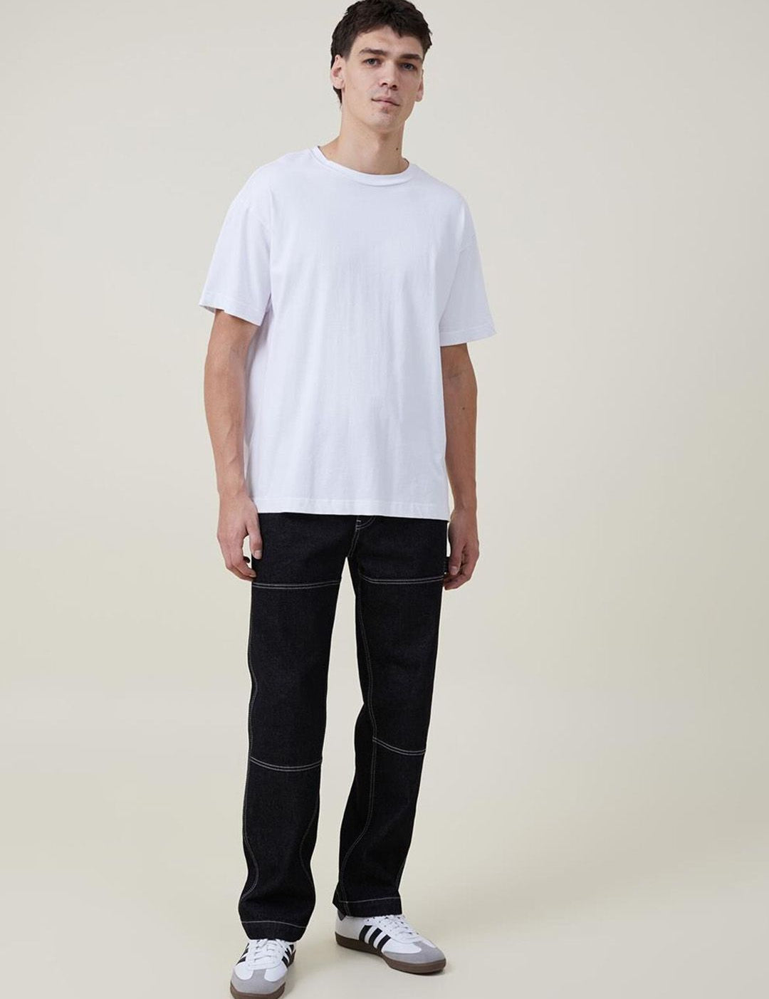 Kotty Men Jean Regular Fit Low-Rise Clean Look Stretchable Cotton Jeans