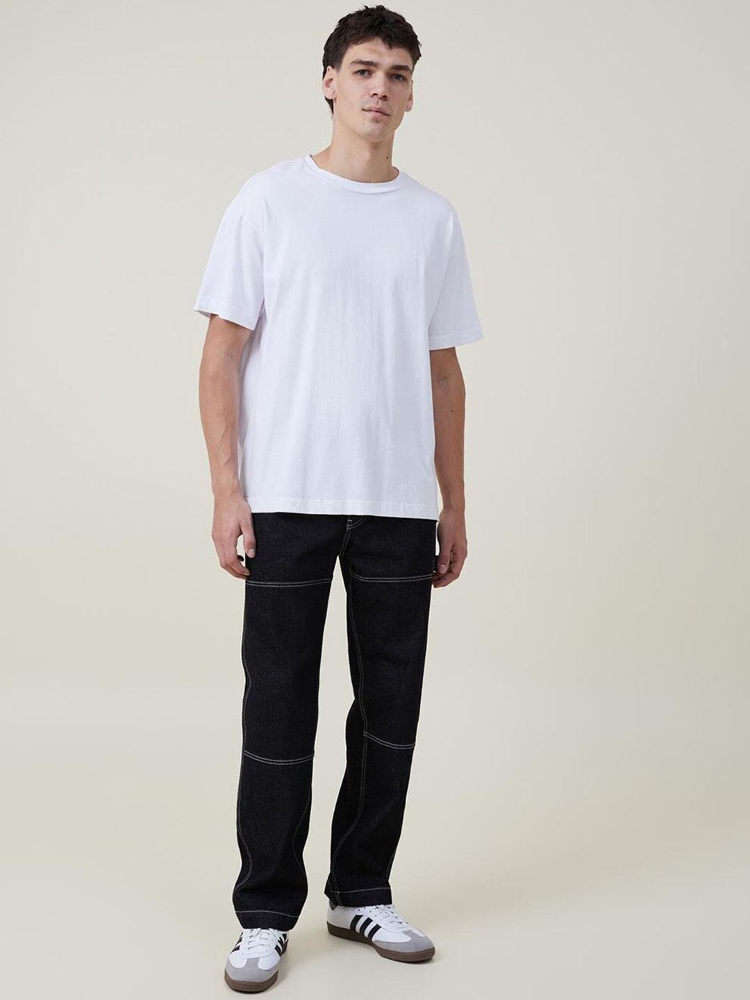 Kotty Men Jean Regular Fit Low-Rise Clean Look Stretchable Cotton Jeans