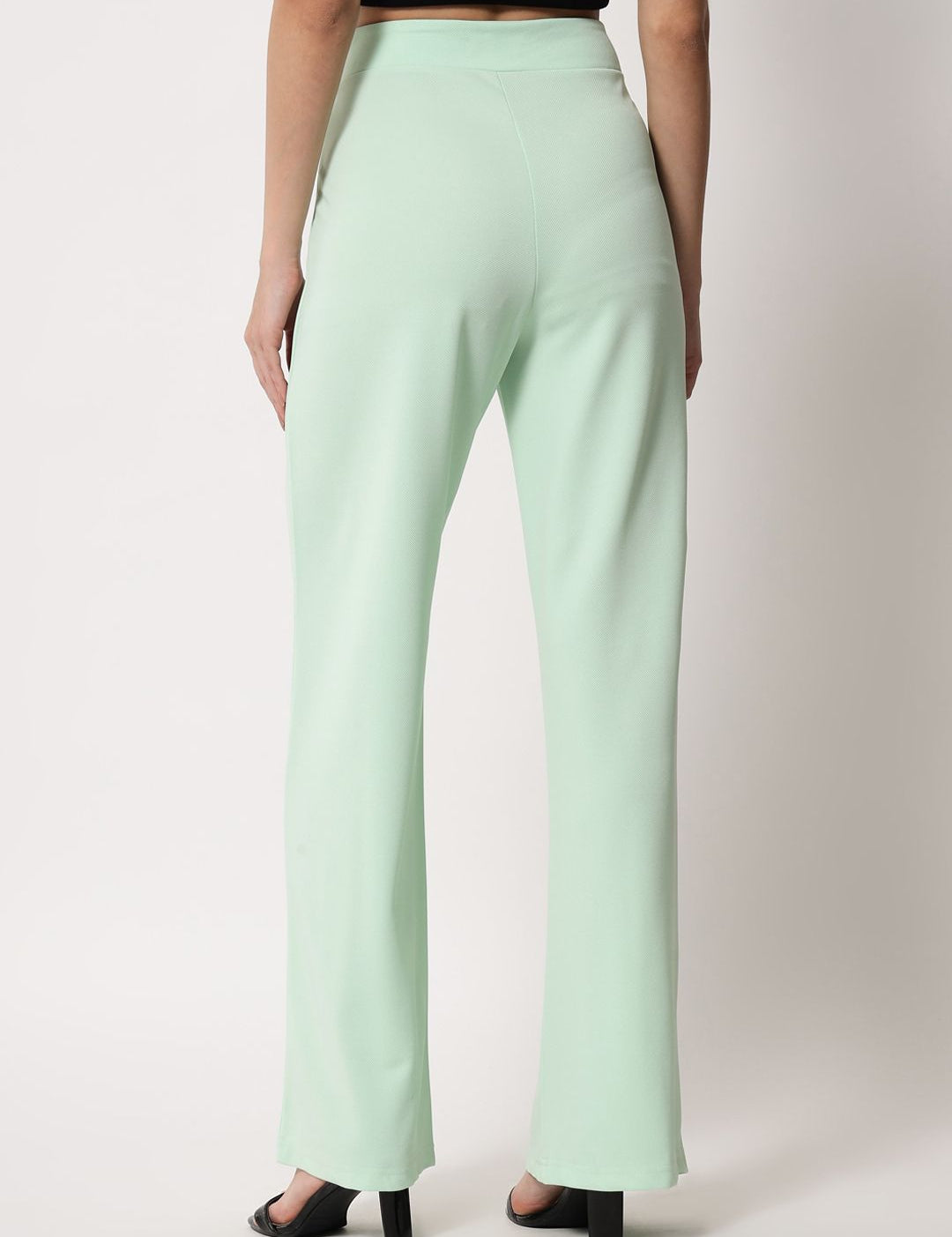 Kotty Women Pack Of 2 Relaxed Straight Leg High-Rise Easy Wash Trousers