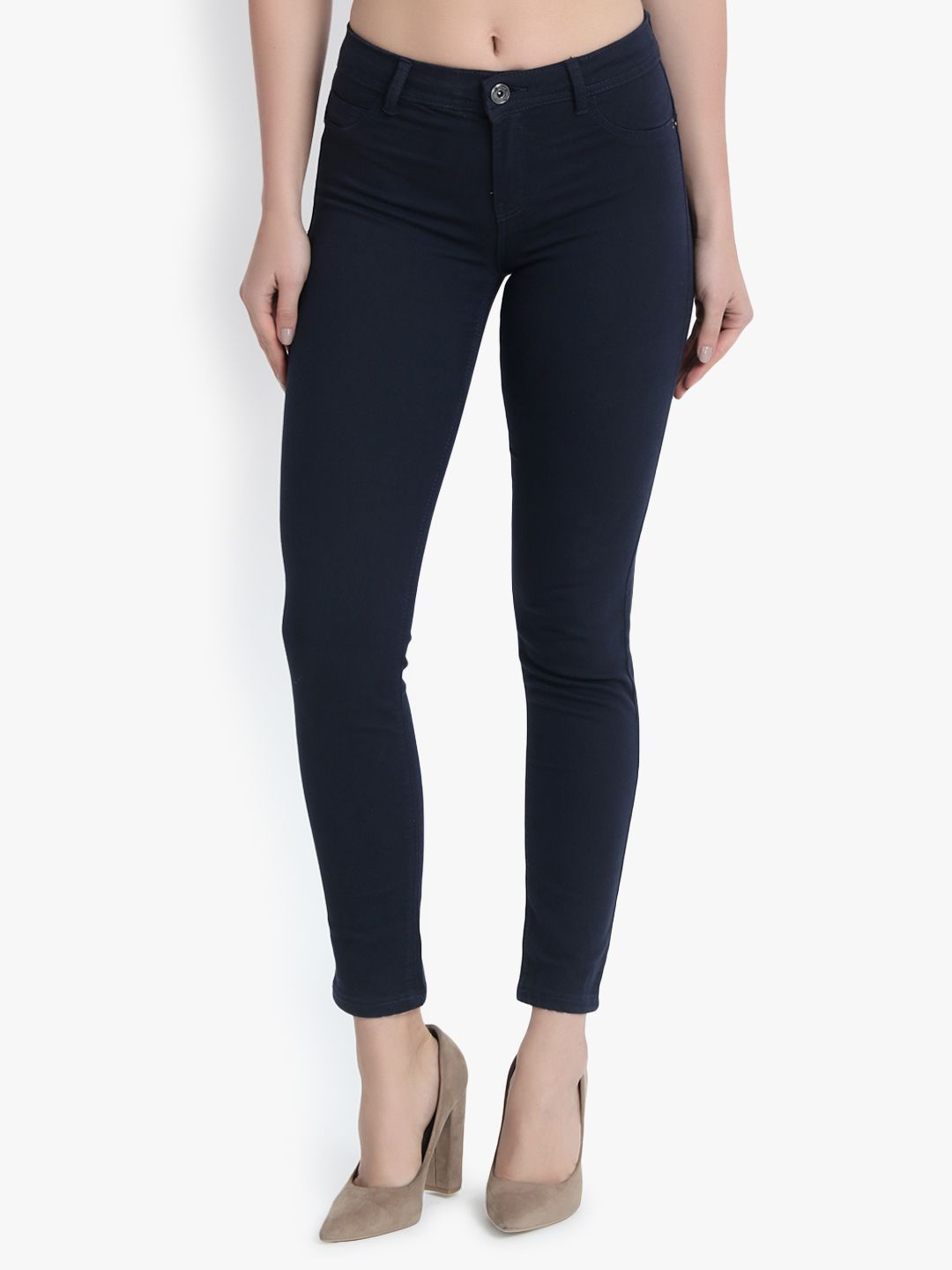 Kotty Women Black Skinny Fit High-Rise Clean Look Jeans