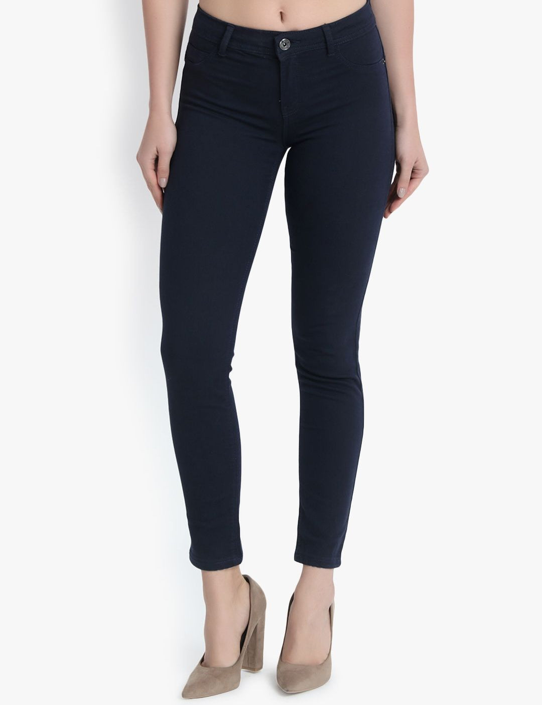 Kotty Women Black Skinny Fit High-Rise Clean Look Jeans