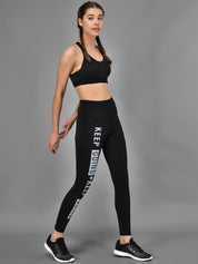 Kotty Women Black & White Printed Tights