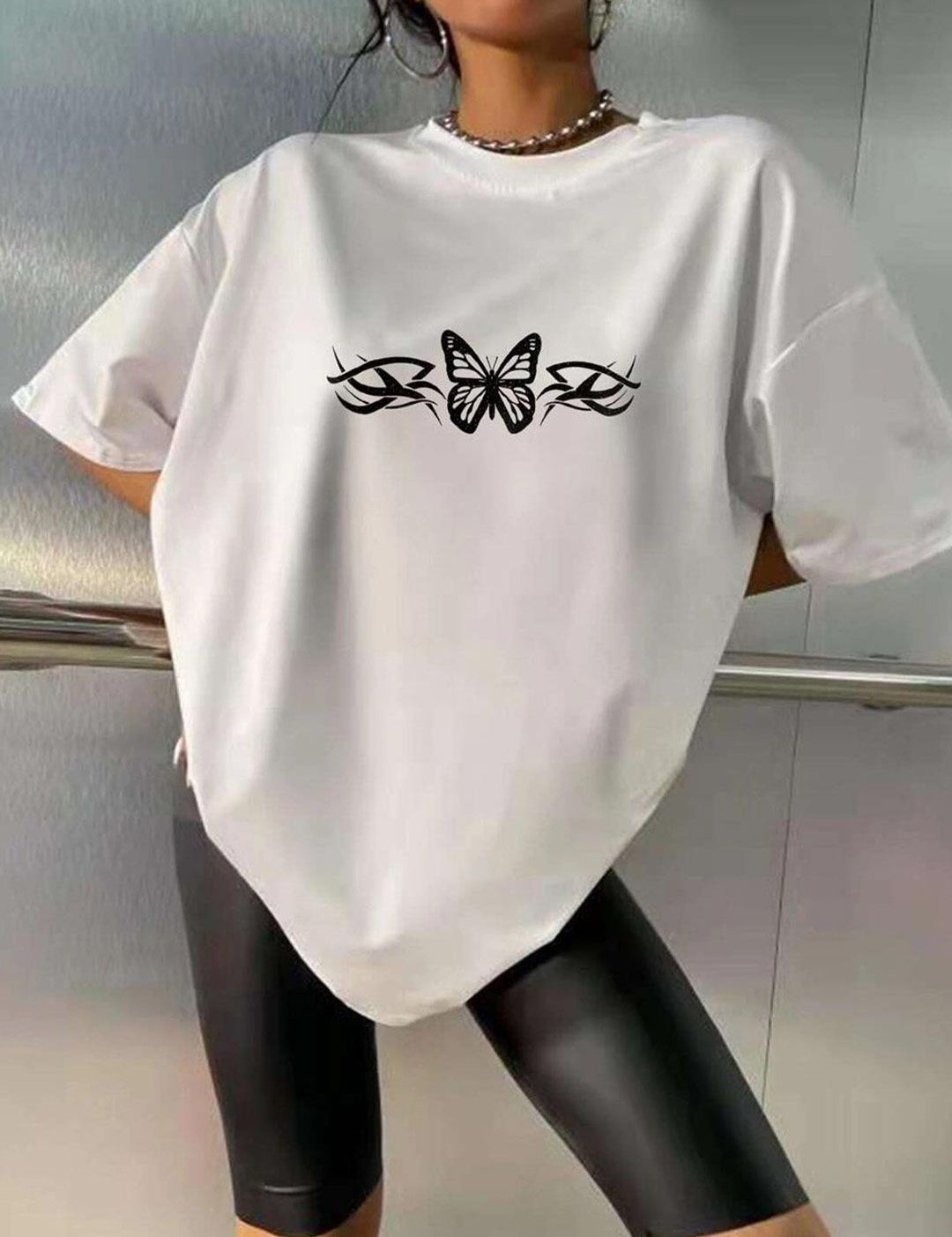 Kotty Conversational Printed Oversize Cotton T-shirt