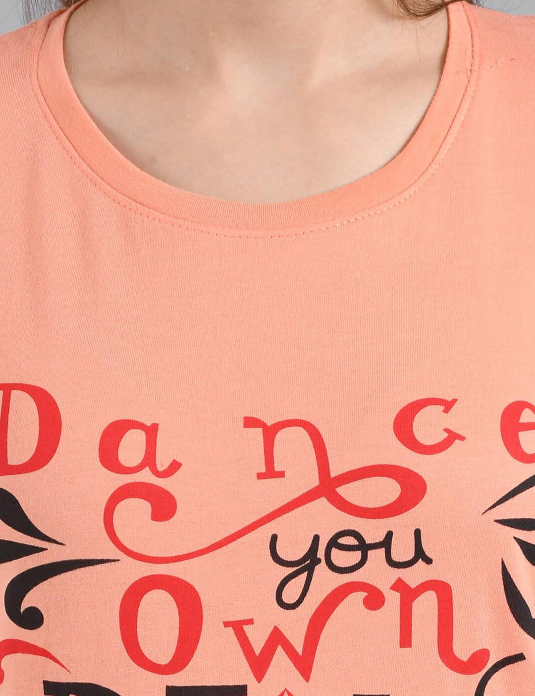 Kotty Typography Printed Round Neck T-shirt